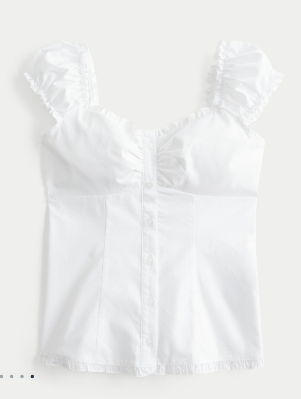 Hollister On/Off-the-Shoulder Poplin Blouse in WHITE , Medium